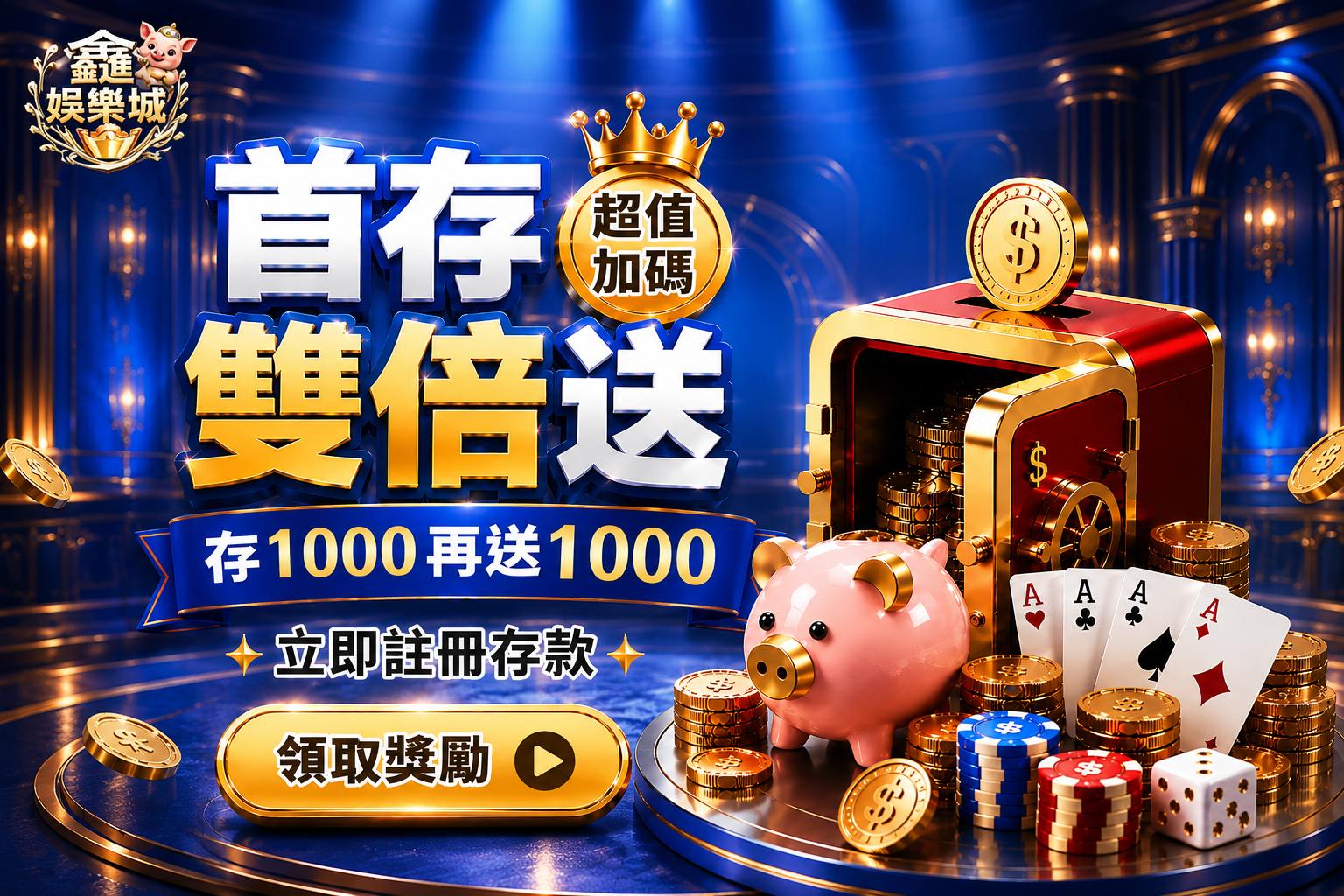 鑫進首儲 1000 送 1000 活動素材
